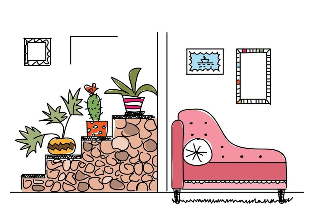 interior, room, plants